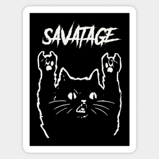 savatage metal cat Sticker